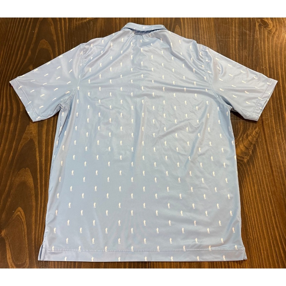 USAG U Suck At Golf Mens Blue Novelty Golfer Print Performance Polo Shirt Large - Picture 4 of 7